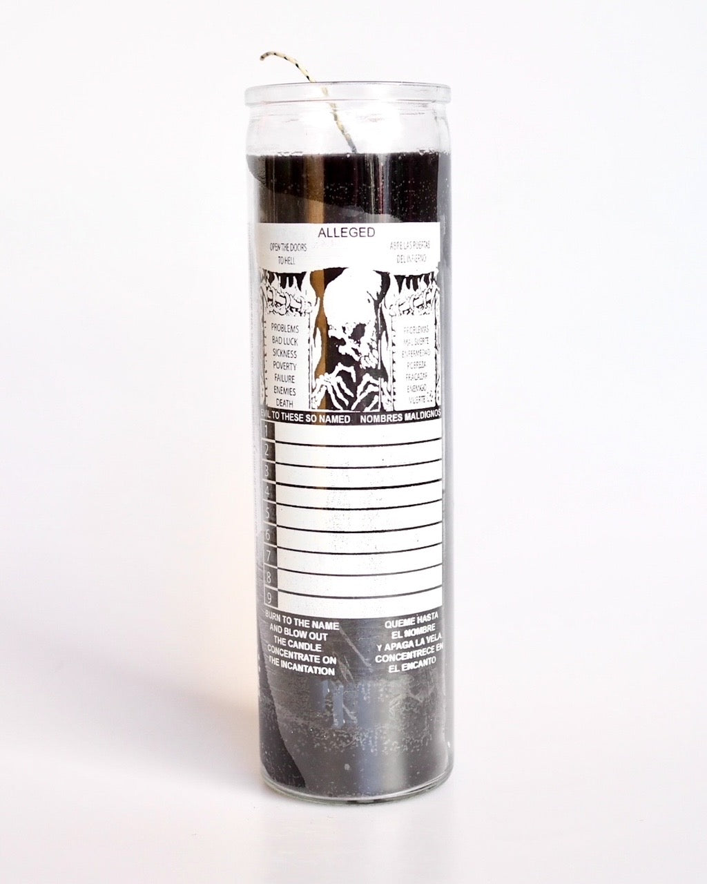 Black List Dume Ritual Prayer Candle