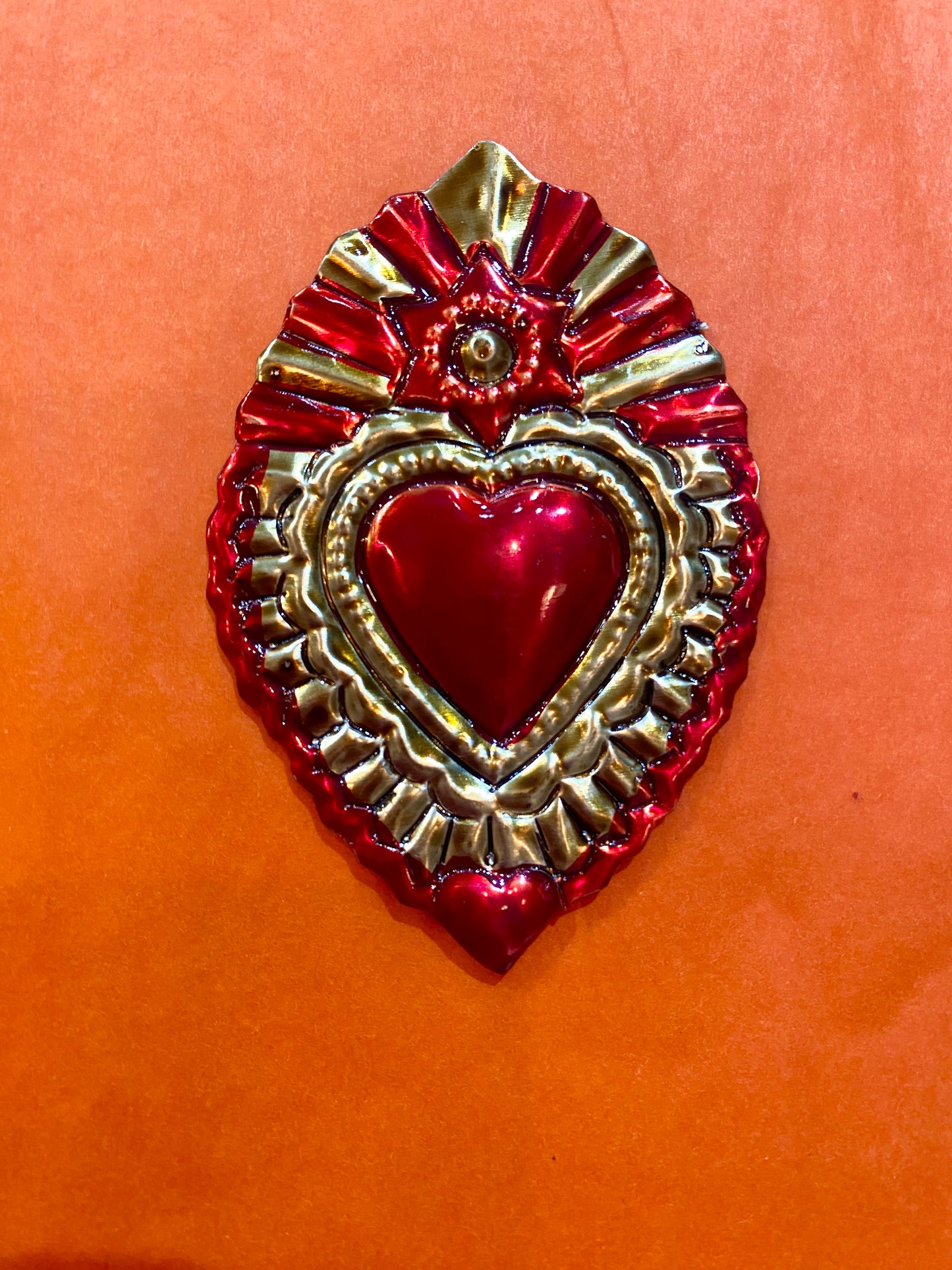 Heart Tin Milagro Magnet- small