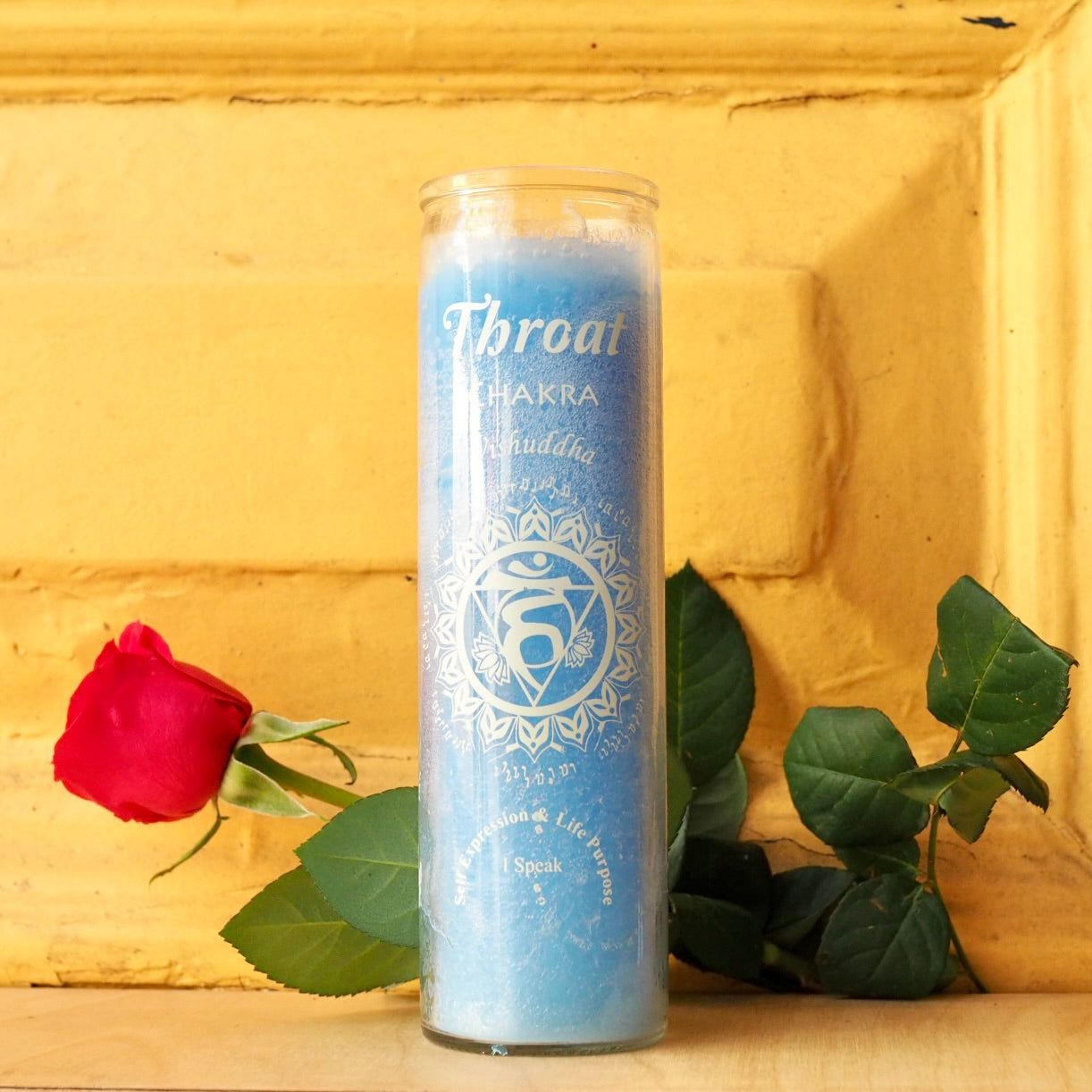 Ritual Prayer Candle spell UK Santa Sabina Vela 7 Day Prayer chakra energy throat blue