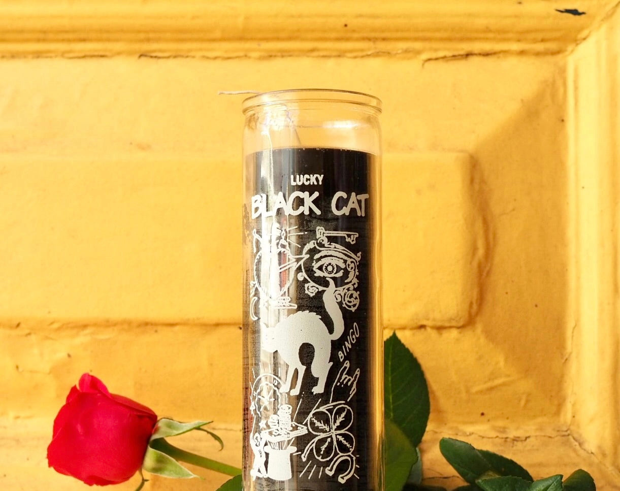 Black Cat Ritual Prayer Candle