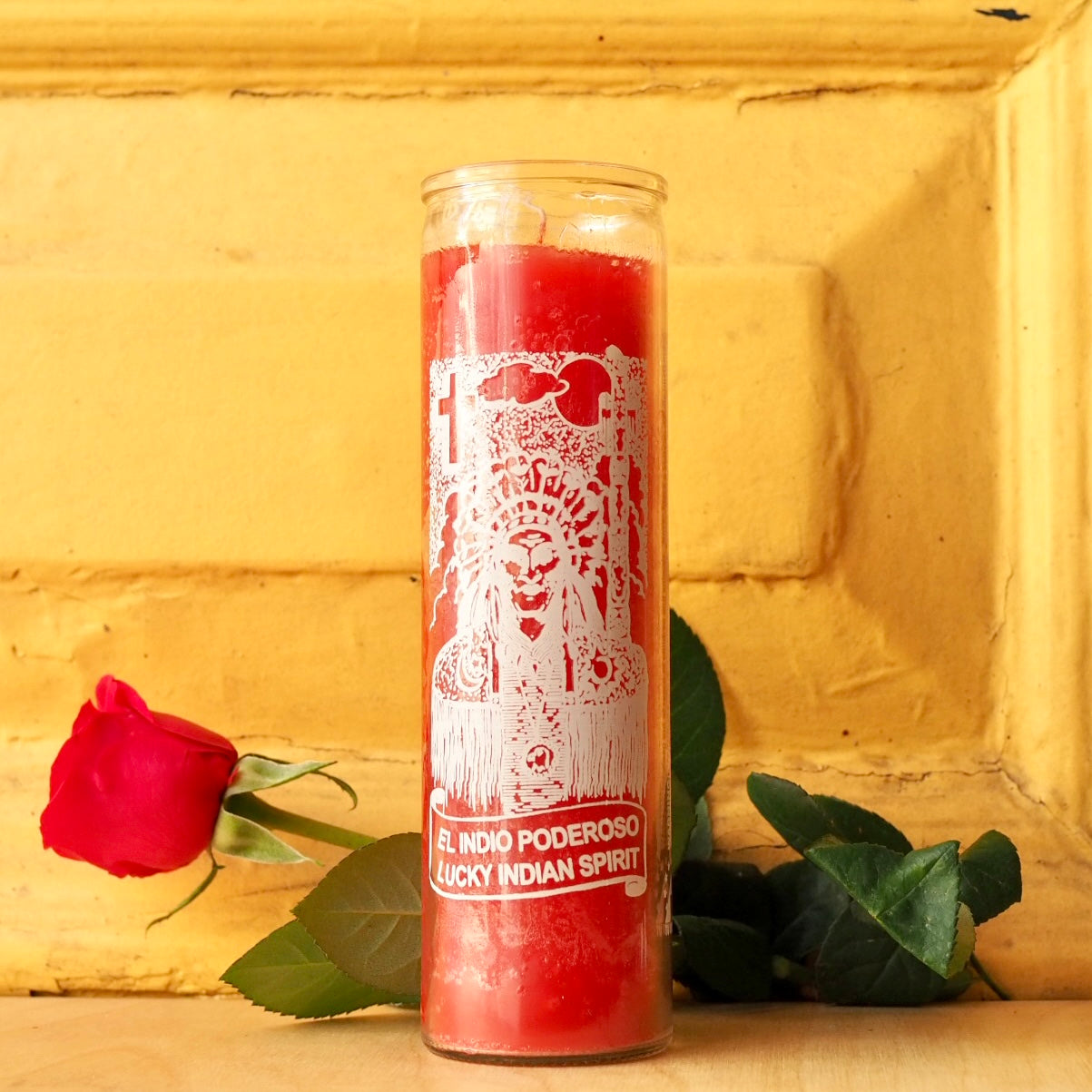 lucky indian spirit Ritual Prayer Candle spell UK Santa Sabina Vela 7 Day Prayer protector candle powerful magic protection luck guidance light awareness intuition manifestation halloween day of the dead dia de los muertos