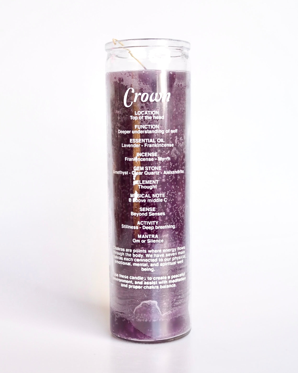 Ritual Prayer Candle spell UK Santa Sabina Vela 7 Day Prayer chakra energy crown purple