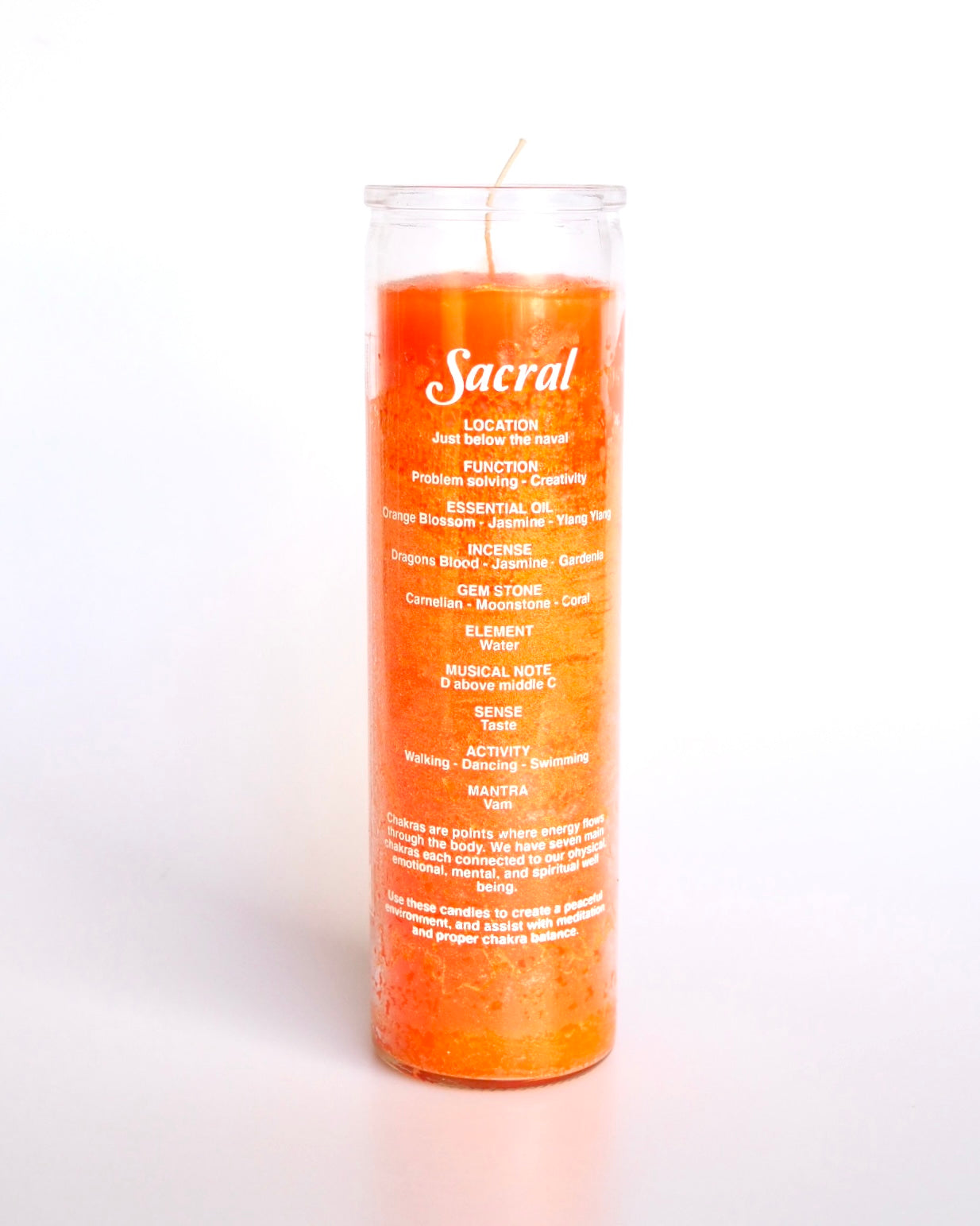 Ritual Prayer Candle spell UK Santa Sabina Vela 7 Day Prayer chakra energy sacral orange