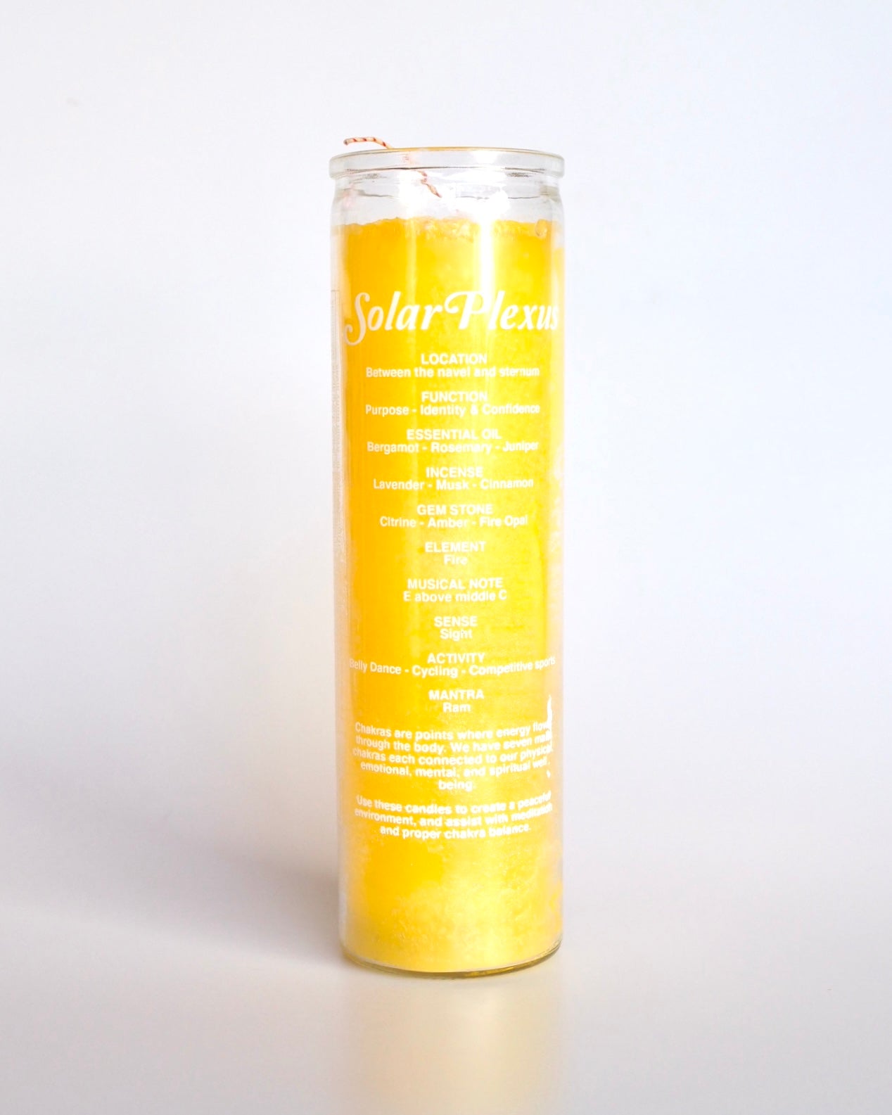 Ritual Prayer Candle spell UK Santa Sabina Vela 7 Day Prayer chakra energy solar plexus yellow