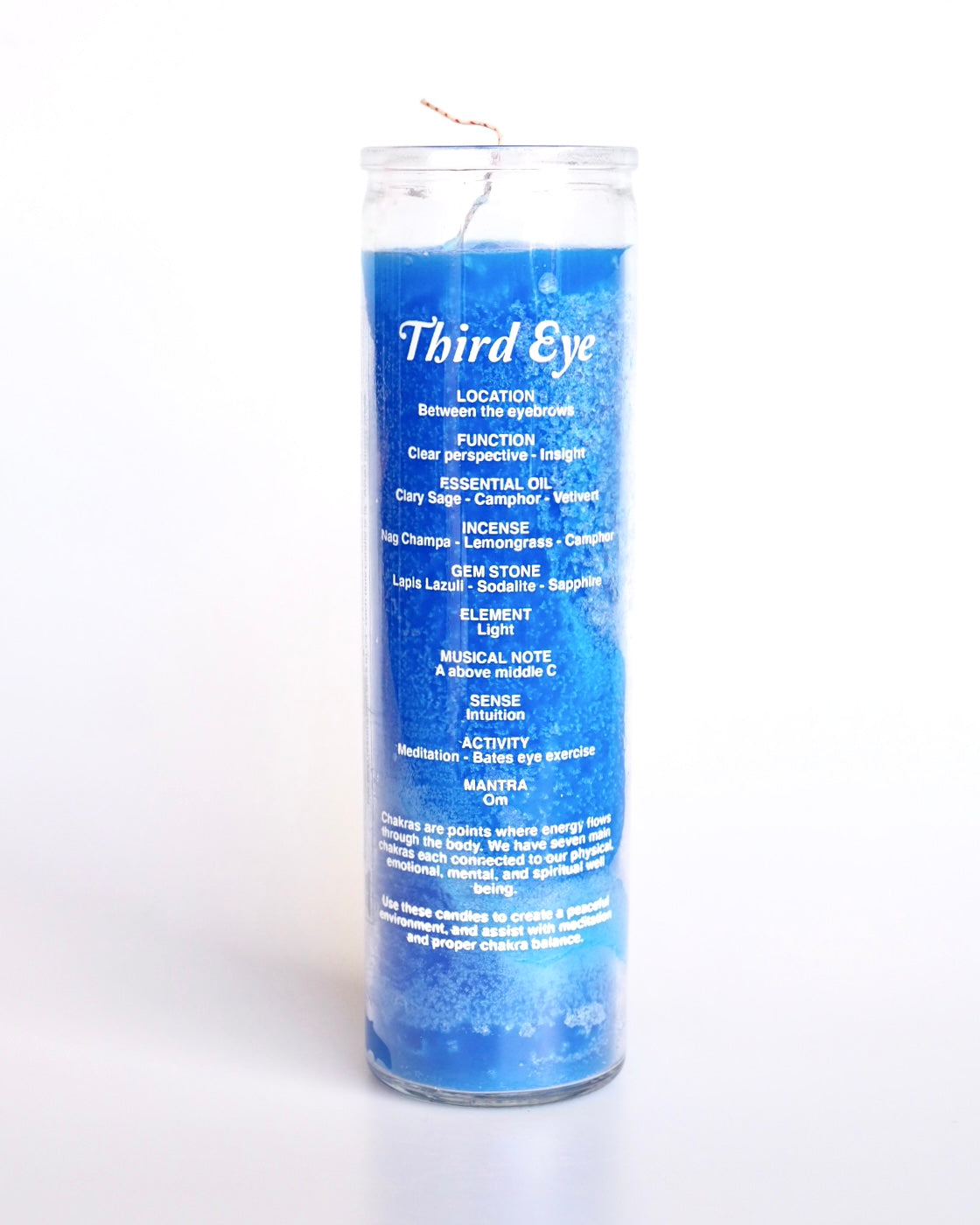 Ritual Prayer Candle spell UK Santa Sabina Vela 7 Day Prayer chakra energy third eye 3rd blue
