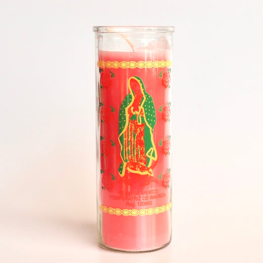 Reina de Mexico' Virgin de Guadalupe with Roses Vela 7 Day Prayer Candle Santa Sabina UK