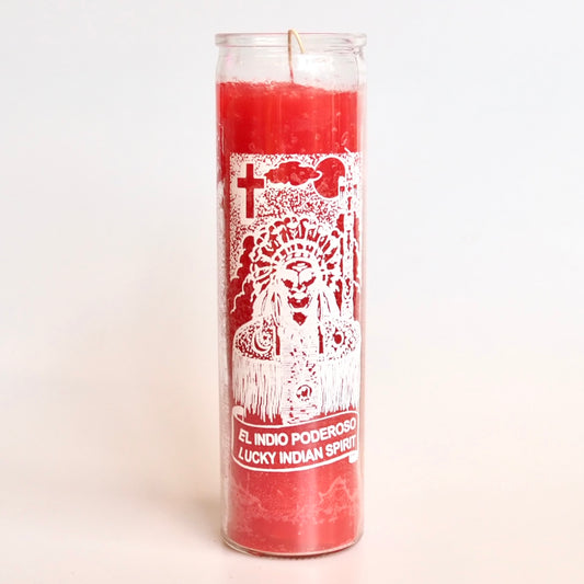 lucky indian spirit Ritual Prayer Candle spell UK Santa Sabina Vela 7 Day Prayer protector candle powerful magic protection luck guidance light awareness intuition manifestation halloween day of the dead dia de los muertos