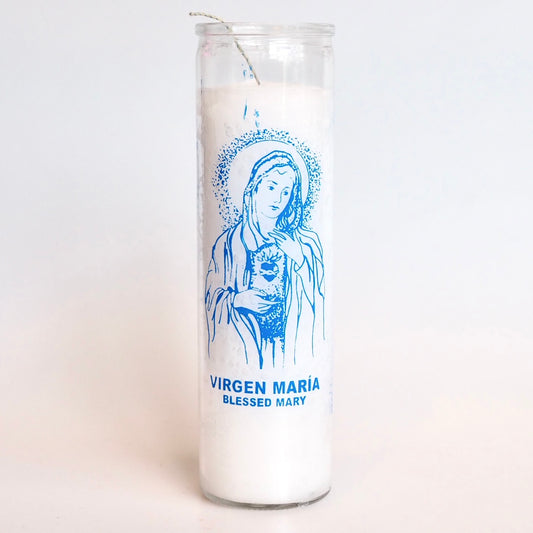 virgen guadalupe virgin mary Ritual Prayer Candle spell UK Santa Sabina Vela 7 Day Prayer candle powerful magic luck love motherhood maternity doula guidance light intuition manifestation halloween day of the dead dia de los muertos saint blessed faith catholic