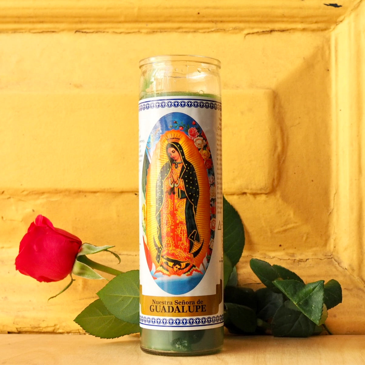 Virgin Mary / Virgen de Guadalupe' Vela 7 Day Prayer Candle by Santa Sabina UKvirgen guadalupe virgin mary Ritual Prayer Candle spell UK Santa Sabina Vela 7 Day Prayer candle powerful magic luck love motherhood maternity doula guidance light intuition manifestation halloween day of the dead dia de los muertos saint blessed faith catholic