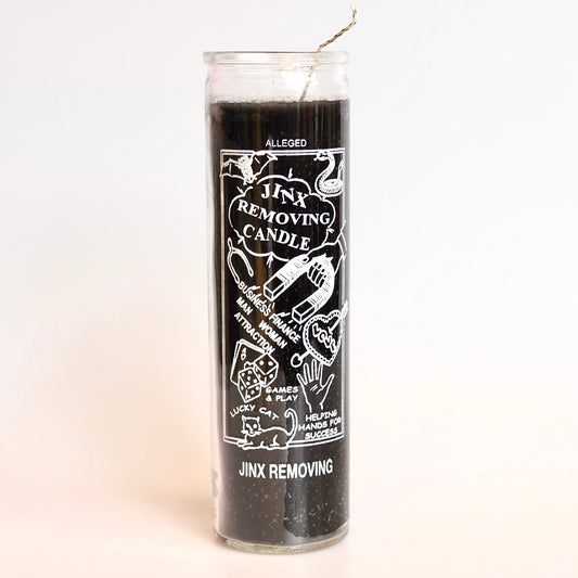 jinx removing Ritual Prayer Candle spell UK Santa Sabina Vela 7 Day Prayer protector candle powerful magic protection luck guidance light intuition manifestation halloween day of the dead dia de los muertos bad luck block buster
